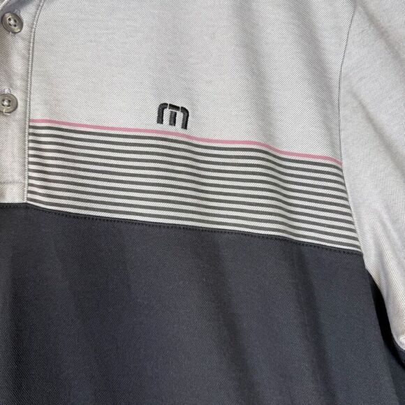 Travis Mathew slow fade mens XL polo gray black golfing gorpcore outdoors - Picture 3 of 8